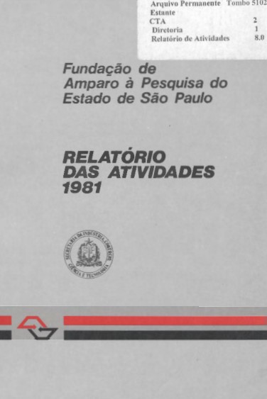 Relatório de Atividades FAPESP 1981